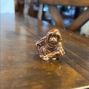 Ceramic Brown Gorilla Figurine